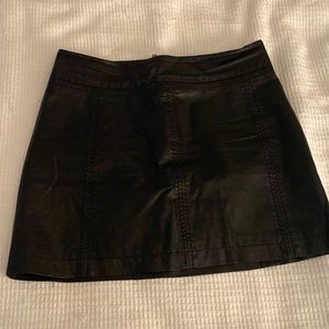 Free People Leather Skirt